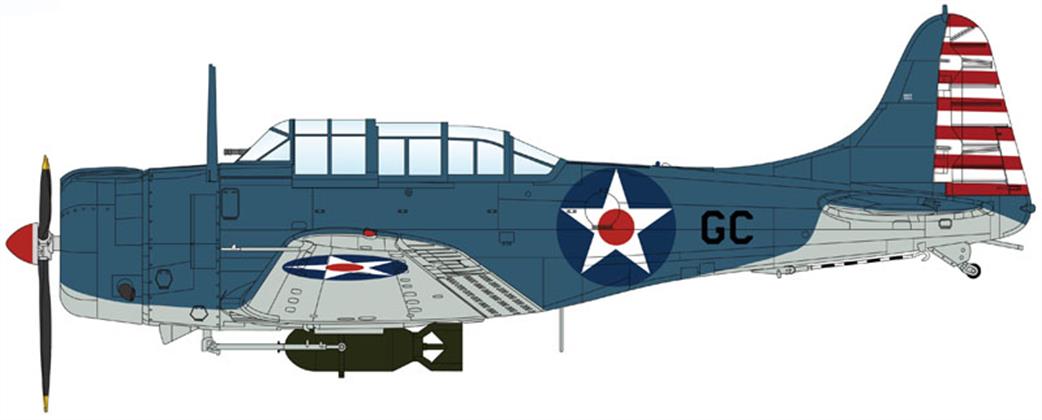 Hobby Master 1/32 HA0211 Douglas SBD-2 Dauntless flown by CDR Howard Young, Commander of the Enterprise Air Group, Pearl Harbour