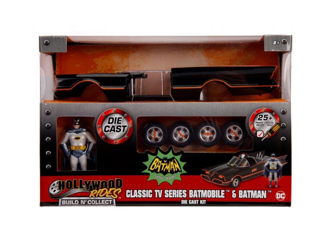 Jadatoys 1/24 JA30873 1966 Batmobile with Batman and Robin Figures Diecast Metal Kit