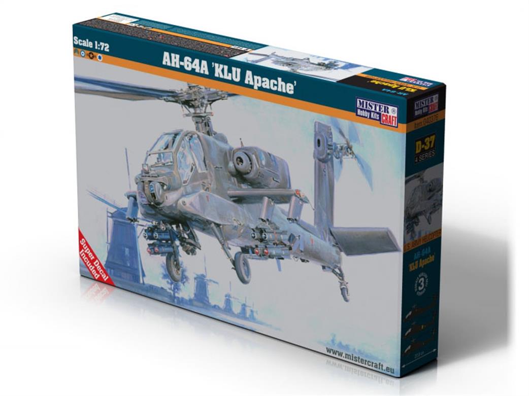 MisterCraft 1/72 040376 AH-64A KLU Apache Helicopter Kit