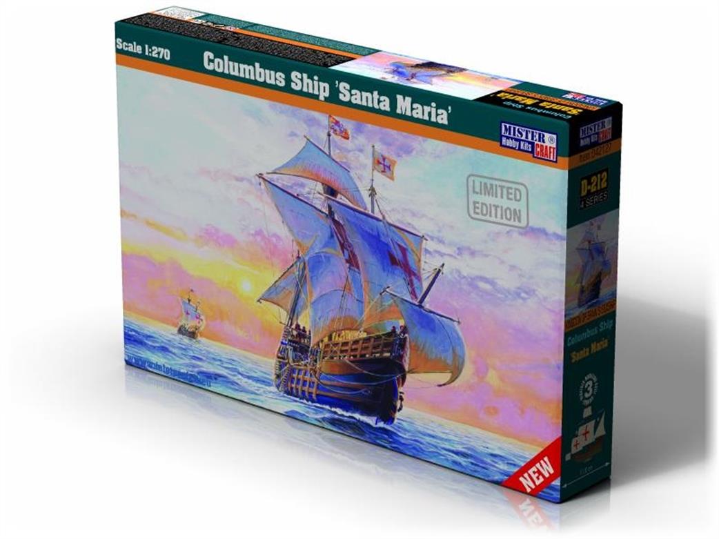 MisterCraft 042127 Columbus Ship Santa Maria Kit 1/500