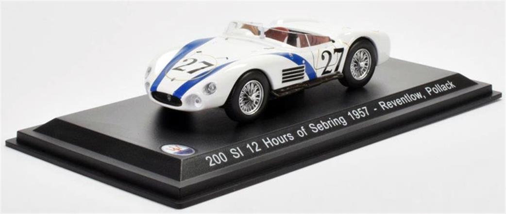 MAG 1/43 MAG HD42 Maserati 200 SI 12 Hours of Sebring 1957 144 Reventlow, Pollack