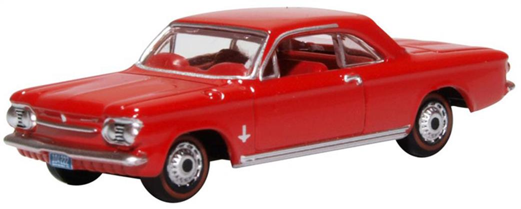 Oxford Diecast 1/87 87CH63002 Chevrolet Corvair Coupe 1963 Riverside Red