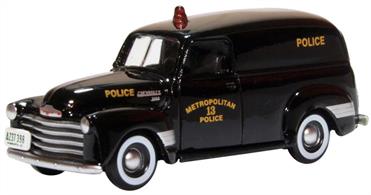 Oxford Diecast 87CV50002 1/87th Chevrolet Panel Van 1950 Washington DC Police