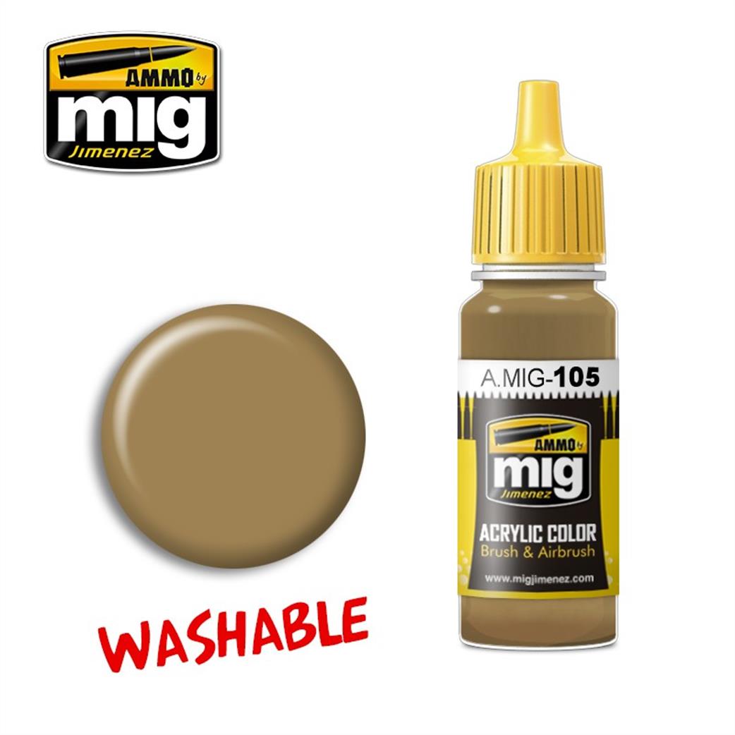 Ammo of Mig Jimenez  A.MIG-105 105 washable Dust Acrylic Color 17ml Paint