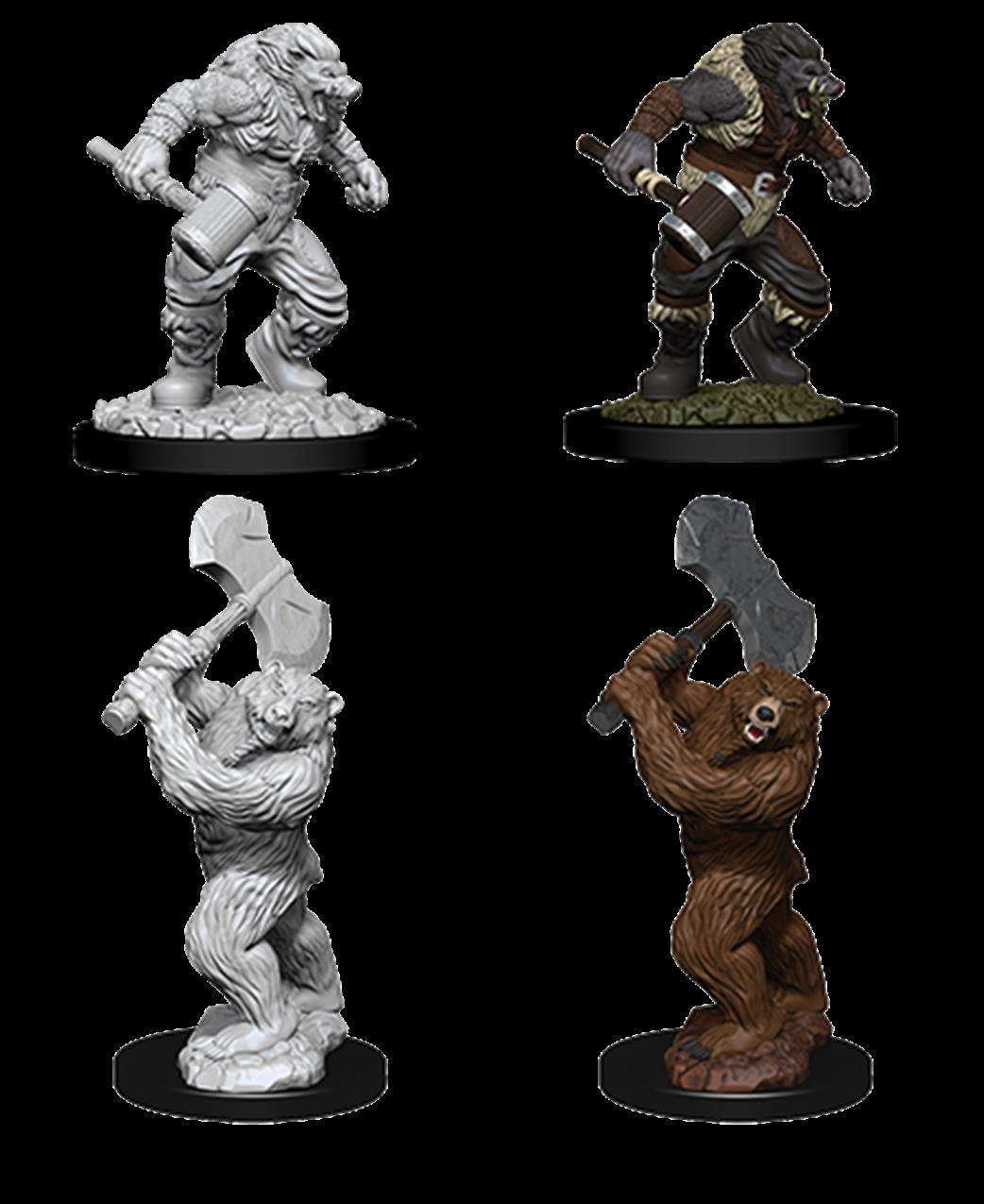 Wizkids  73715 Wereboar & Werebear: D&D Nolzur's Marvelous Unpainted Miniatures