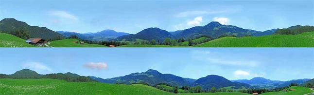 3-metre long photographic backscene sheet featuring a view of the Bavarian hills with chalet style buildings. Suitable for many central European scenes across rural German, Austria and Switzerland.Printed on premium gloss photographic paper with self-adhesive backing. Scaled for OO/HO gauges. 15 inch high x 3 metres long. Supplied in 2 1.5 metre sections.