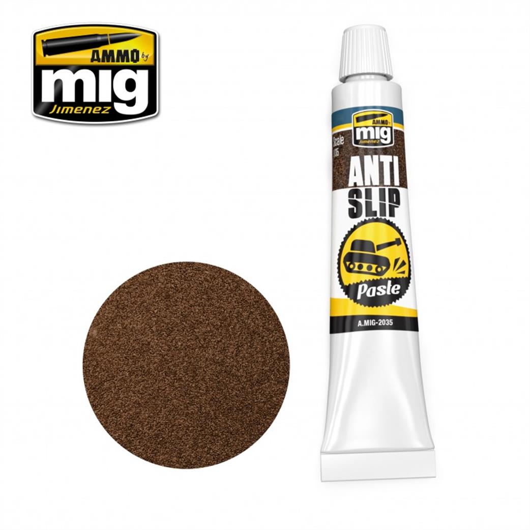 Ammo of Mig Jimenez  A.MIG-2035 Anti-Slip Surface Texture Paste Brown Colour