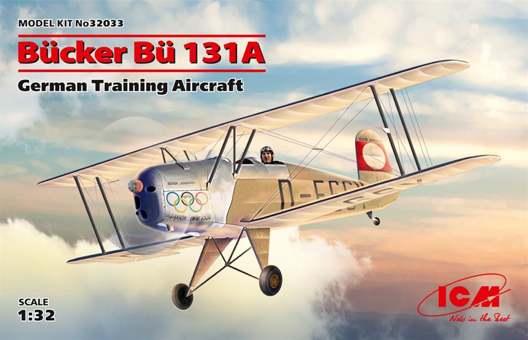 ICM 1/32 32033 Bucker Bu 131A German Trainer WW2 Plastic Kit