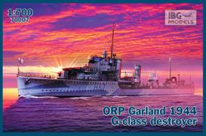 HMS Garland was a British G-class destroyer built in 1934-35 and entered service in 1936. Soon after the outbreak of World War II it was lent to the Polish Navy. She served under Polish flag as ORP Garland until 1946. First, after the crew training period the ship was used in Mediterranean theatre and after September 1940 joined the battle of Atlantic. In May 1942 ORP Garland was heavily damaged during the Luftwaffe attacks, loosing 25 of her crew. In 1943 it was rebuild as a destroyer escort and since 1944 served in Mediterranean again. After the end of WWII, in 1946, ORP Garland was given back to Royal Navy and subsequently sold to the Dutch Royal Navy, in which she served as Hr. Ms. “Marnix”.