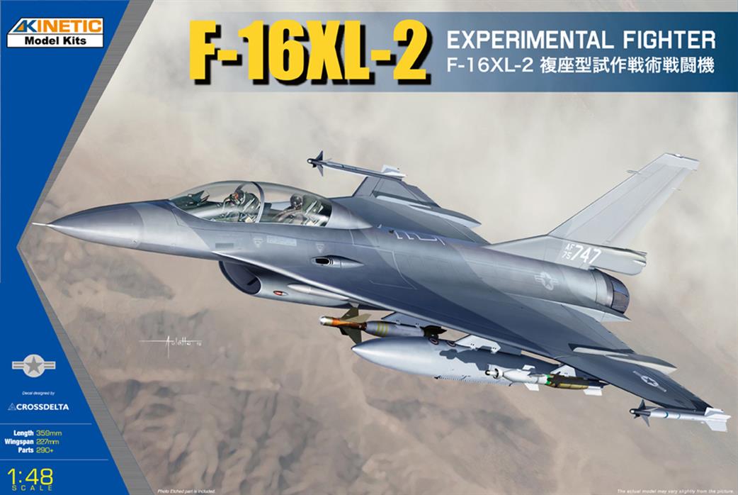 Kinetic Models 1/48 K48086 F-16XL-2 Experimental Fighter Aircraft Kit