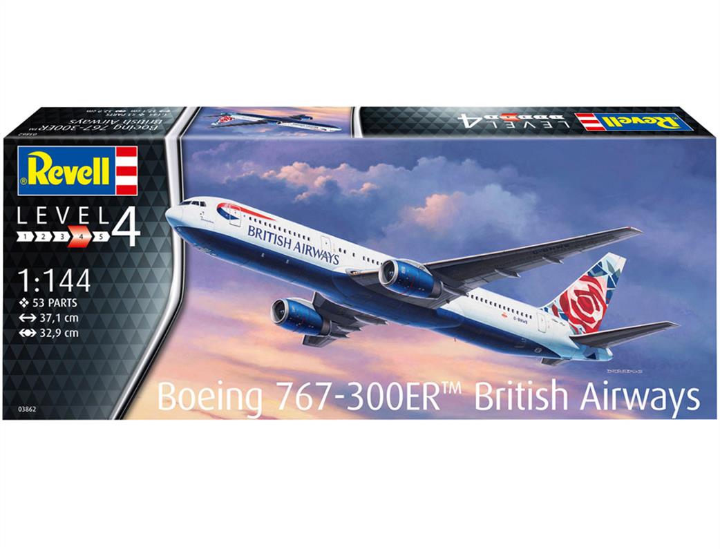 Revell 03862 Boeing 767-300ER British Airways Chelsea Rose Kit 1/144