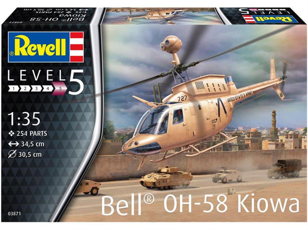 Revell 1/35 03871 Bell OH-58D Kiowa Helicopter Kit
