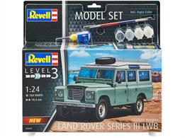 Revell 67047 Land Rover Serties III 4x4 Off-Road Vehicle Kit Model SetNumber of Parts 184 Length 194mm Width 86mm Height 98mm