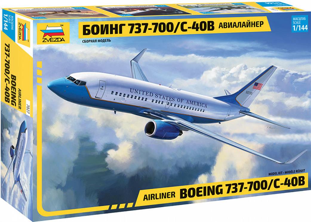 Zvezda 1/144 7027 Boeing 737-700 Airliner Kit