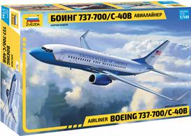 Zvezda 7027 1/144th Boeing 737-700 Airliner Aircraft KitNumber of Parts 109   Length 233mm