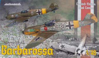  This is a pack of two Messerschmitt bf109 plastic kit in a limited edition box from operation barbarossa