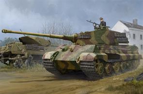  Hobbyboss 84531  Pz.Kpfw.VI Sd.Kfz.182 Tiger II (Henschel 1944 Production) w/ Zimmerit Length: 289.9mm   Width: 107.3mm