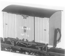 Plastic assembly kit building a model of the Lynton and Barnstaple Railways' 4-wheel covered goods van.