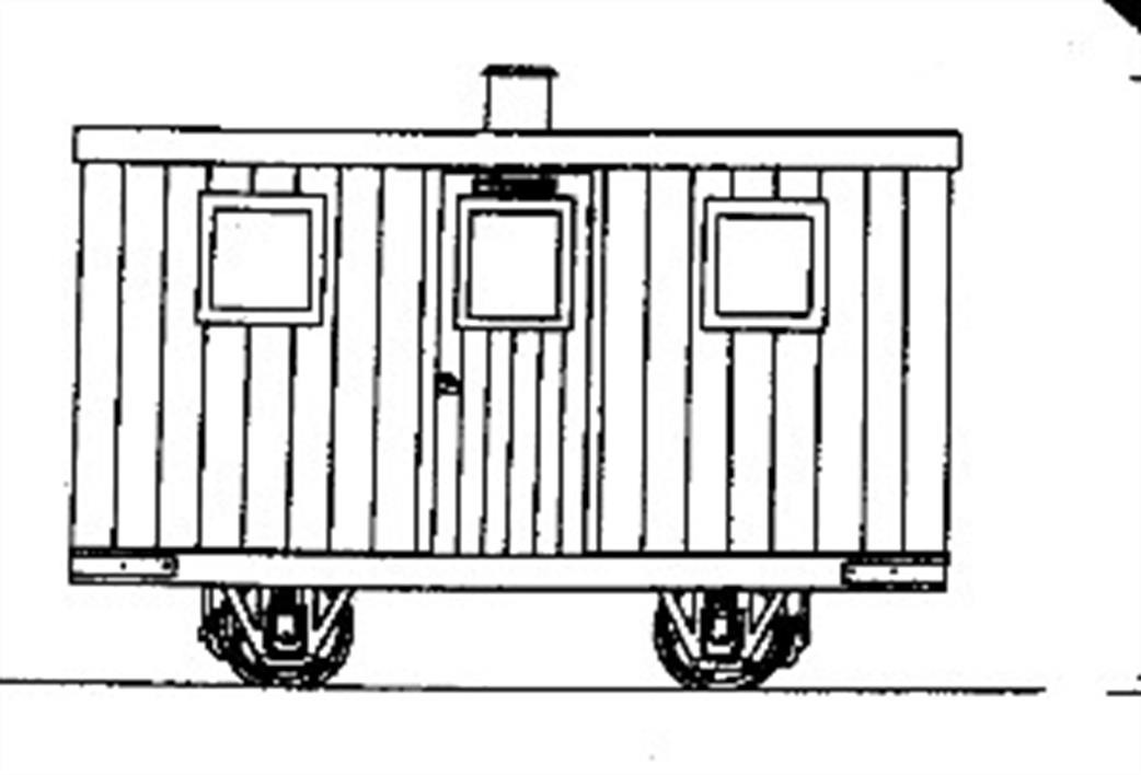 Dundas Models OO9 DM46 Pack of 3 Festiniog Railway Quarrymens Coaches