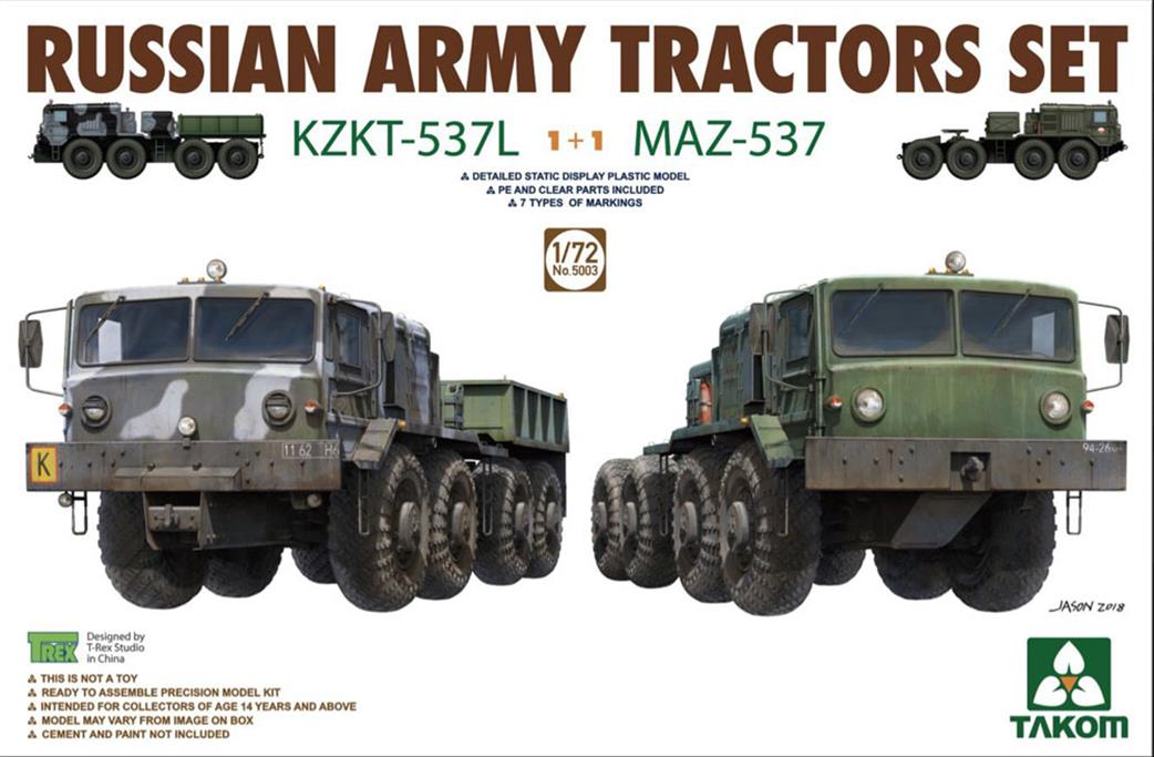 Takom 1/72 5003 Russian Army Tractors Set