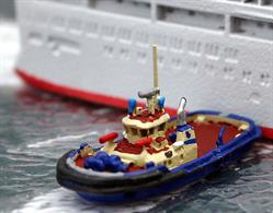 A 1/1250 scale model of the tug Svitzer London in 2014 by Rhenania Intug40.