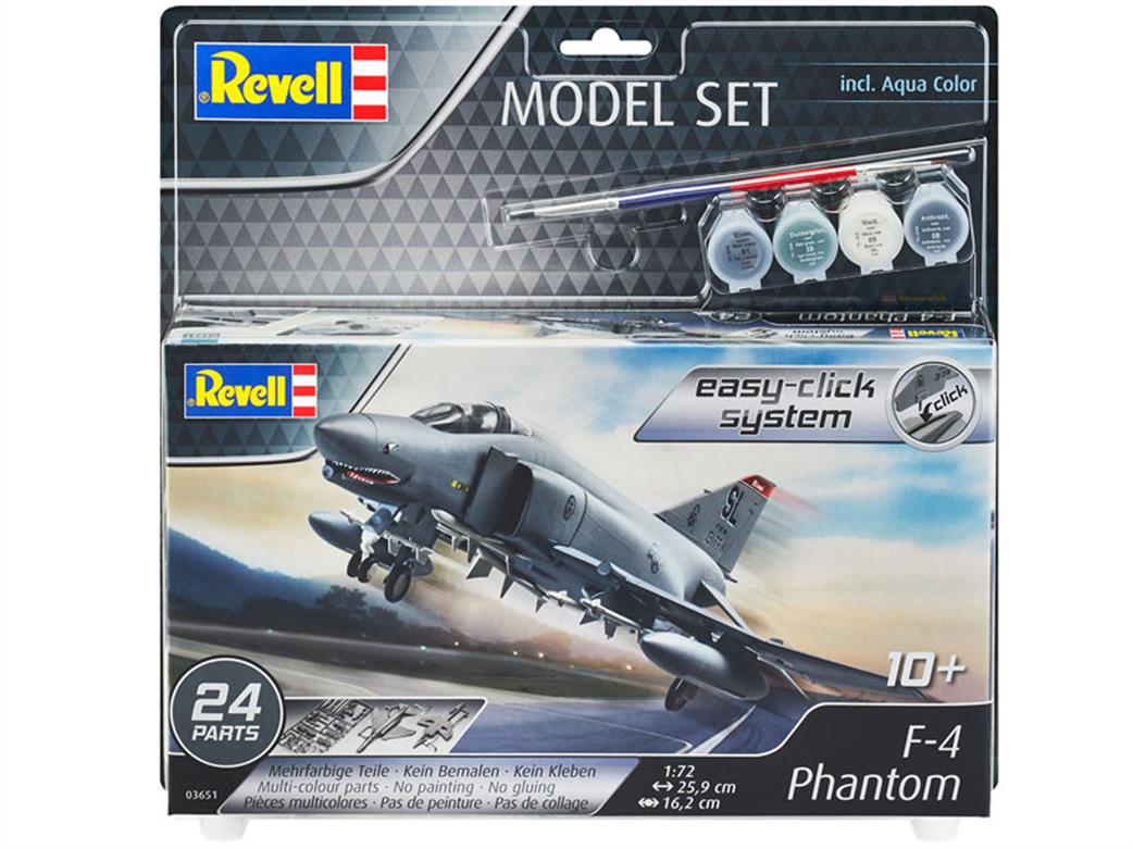 Revell 63651 F-4E Phantom Easy Kit Bomber Starter Set 1/72