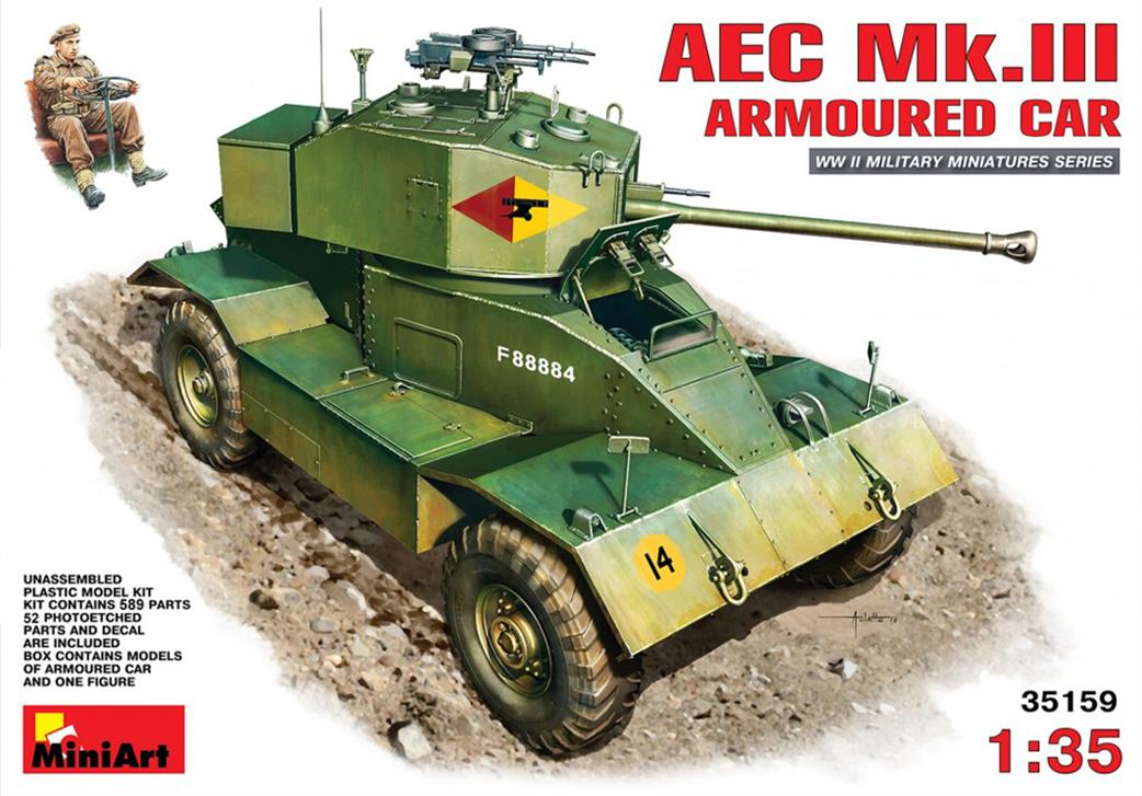 MiniArt 1/35 35159 AEC Armoured Car Mk3 Plastic Kit