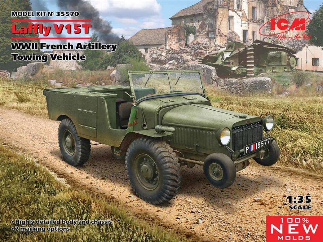 ICM 1/35 35570 Laffly V15T WW2 French Artillery Towing Vehicle kit
