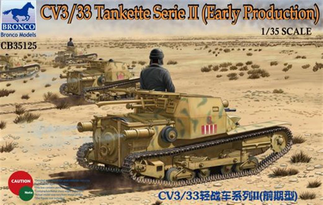 Bronco Models 1/35 35125 CV3/33 Tankette Serie II early Production tank Kit