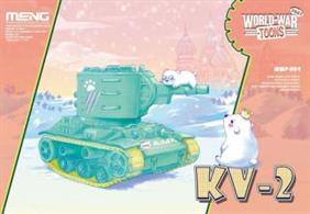 Meng WWP-004 World War Toon Polar Bear Soviet Heavy Tank KV-2 Tank Kit