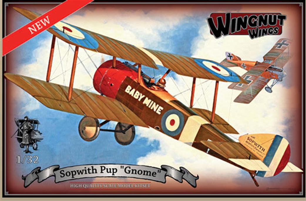Wingnut Wings 1/32 32055 Sopwith Pup Gnome WW1 Fighter Quality Plastic Kit