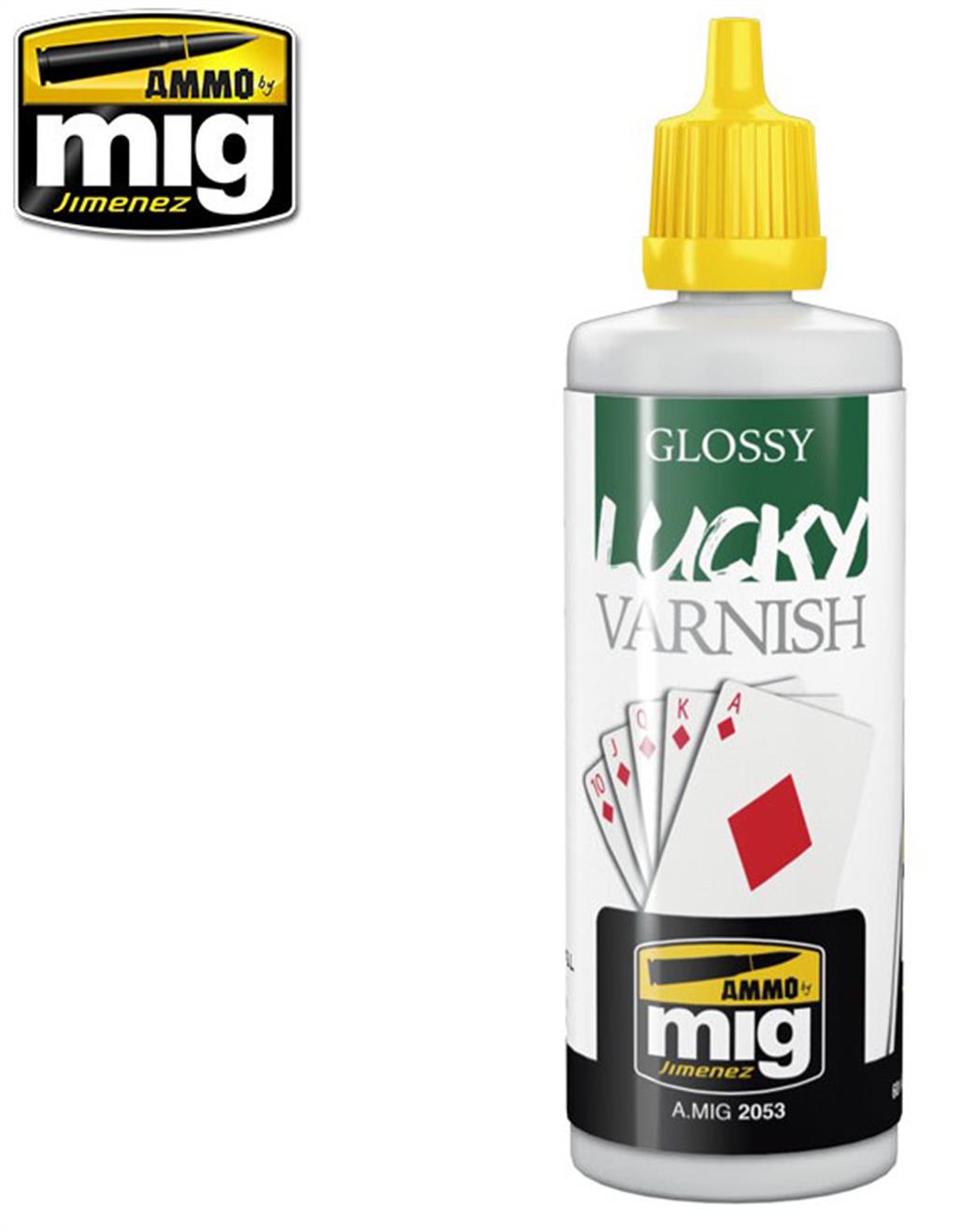 Ammo of Mig Jimenez  A.MIG-2053 Gloss Lucky Varnish 60ml Pot