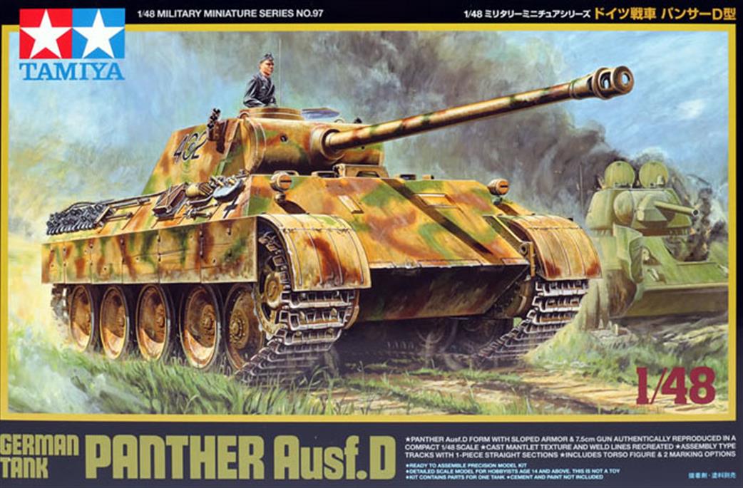 Tamiya 1/48 32597 Panther Ausf D Tank Kit