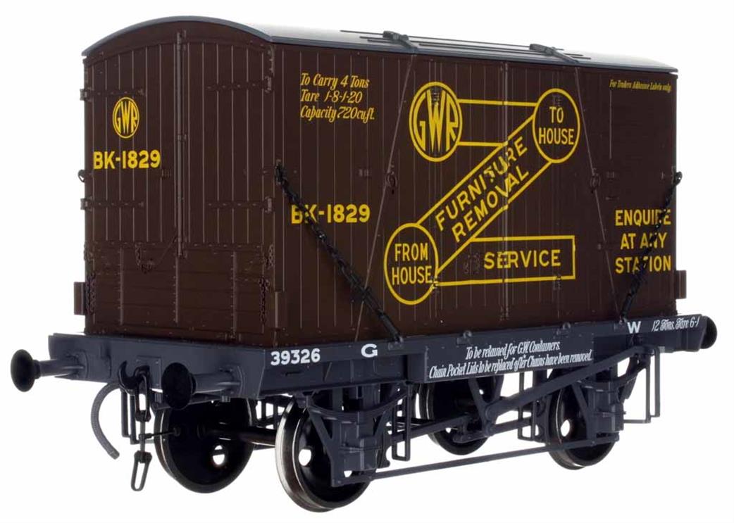 Dapol O Gauge 7F-037-003 GWR H7 Conflat 39326 with BK2 Container BK-1829 Furniture Removals