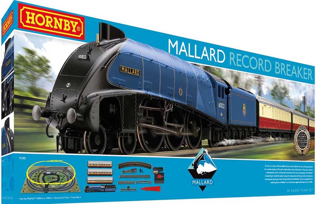Hornby OO R1282M Mallard Record Breaker Train Set