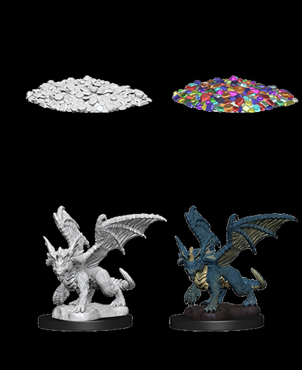 Wizkids  73852 Blue Dragon Wyrmling: D&D Nolzur's Marvelous Unpainted Miniatures