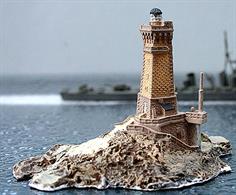 A 1/1250 scale resin model of La Vieille lighthouse off the Point du Raz in France.