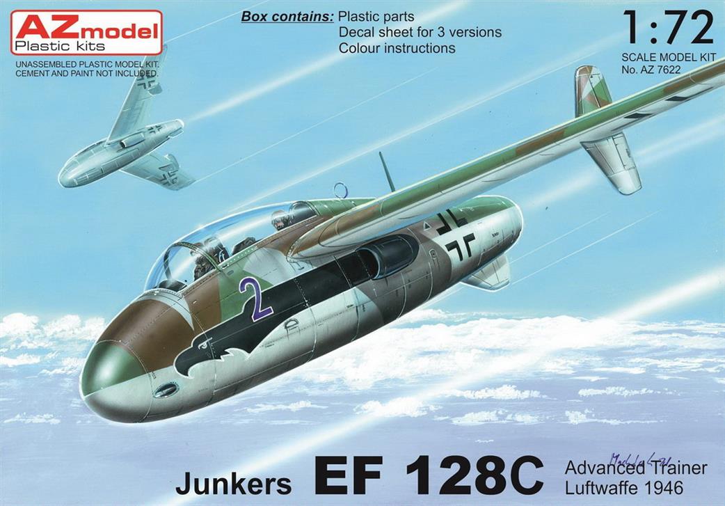 AZ Model 1/72 AZ7622 Junkers EF128C Advanced Trainer Luftwaffe 1946 kit