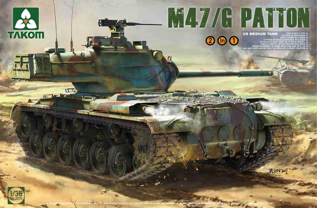 Takom 1/35 02070 US Medium M47-G Patton Tank Kit