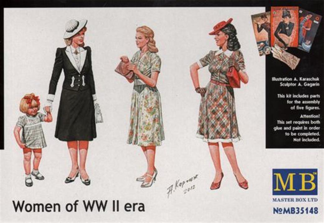 Master Box Ltd 1/35 35148 Women of WW2 Era