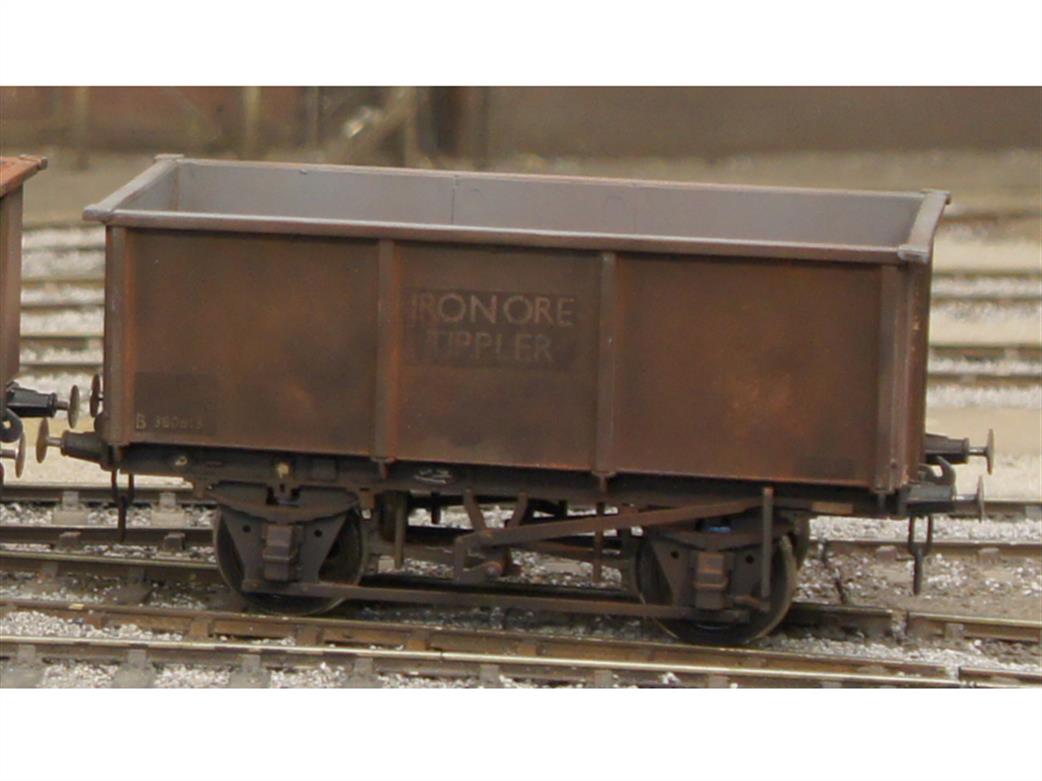 Preowned O Gauge SH19 4 Peco Kit Built Weathered Unloaded Iron Ore 16ton Wagons
