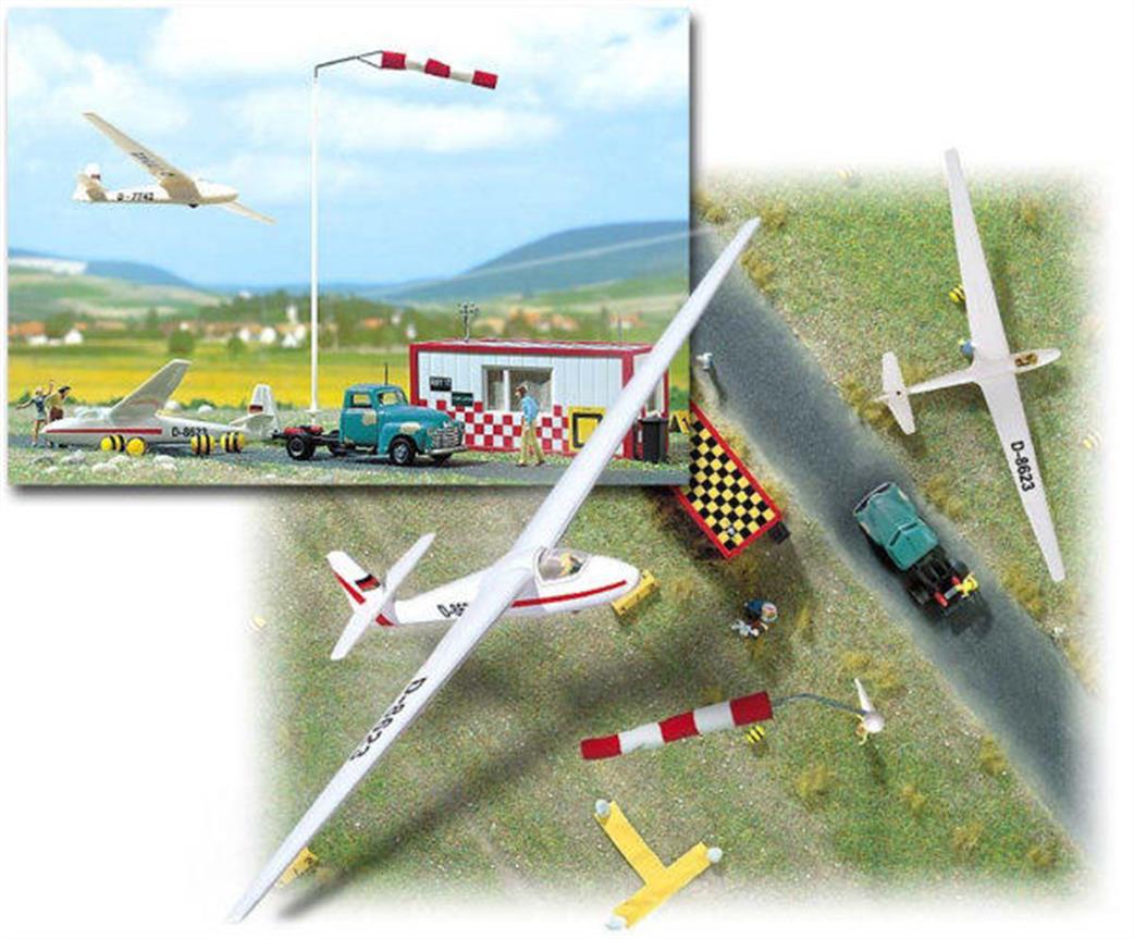 Busch OO/HO 1050 Gliding Airfield Diorama Set