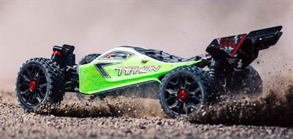 Making your move into 1/8 scale buggy bashing has never been easier with the Typhon 4x4 Mega 550 Buggy