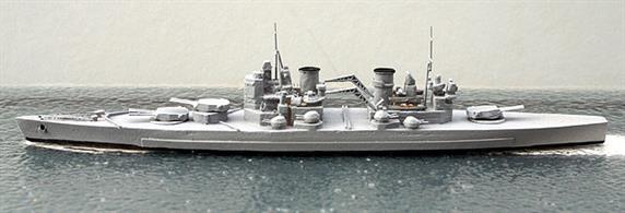 A 1/1250 scale resin model of HMS Lion as she might have been if she had been completed in 1941 by Coastlines models CL-BS02.The Lion class ships were designed as follow on battleships after  the London Treaty escalator clause allowing for 16" guns to be fitted came into effect. Two ships, Lion &amp; Temeraire, were ordered but the order was cancelled after the start of WW2.