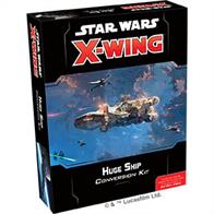 Launch your Star Wars™: X-Wing game into bigger battles with the Huge Ship Conversion Kit! This kit contains two huge plastic bases, four plastic pegs, and all the punchboard and cards you need to upgrade your huge ship experience from the First Edition to the Second Edition, including ship cards, upgrade cards, ship tokens, a new maneuver tool, new huge ship damage deck, and more! Many of these ships served in mulitple conflicts, of course, and you'll also find entirely new components here that allow you to field a huge ship no matter which faction you choose. Finally, this kit features a variety of new upgrades exclusive to huge ships, including Commands, Teams, Cargo, and potent Hardpoints that grant additional attacks.