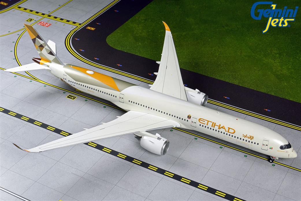 Gemini Jets 1/200 G2ETD883 Etihad Airbus A350 NEW COLOURS A6-XWB Airliner Model