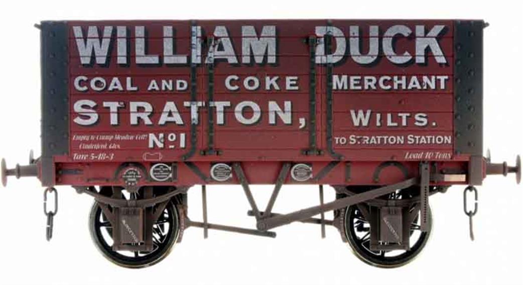 Dapol O Gauge 7F-072-004W William Duck RCH 1887 7 Plank Open Wagon No.1 RTR Weathered