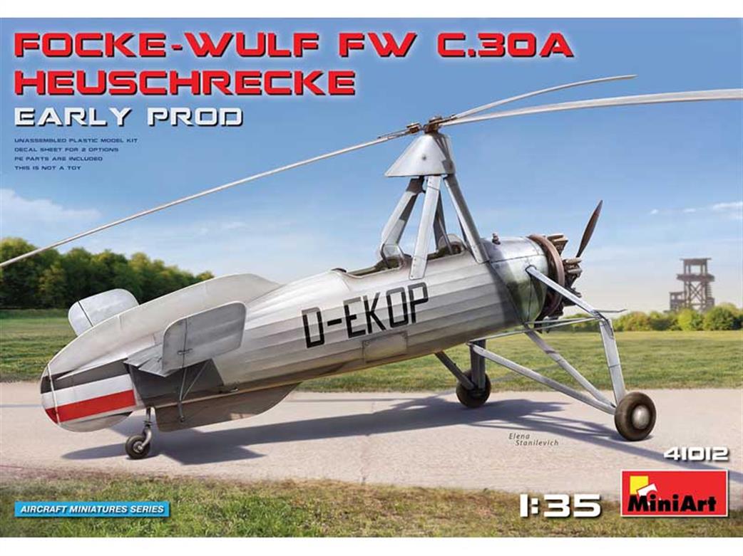 MiniArt 1/35 41012 FockeWulf Fw.C30A Autogyro German WW2 Kit