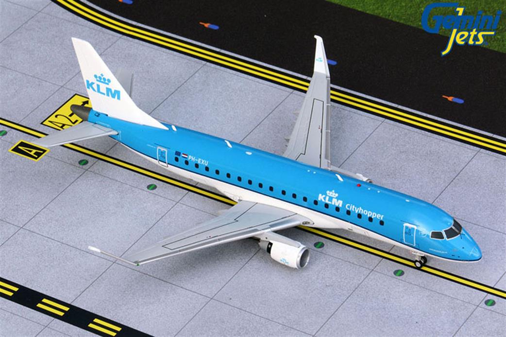 Gemini Jets 1/200 G2KLM856 KLM City Hopper E175 PH-EHU Airliner Model