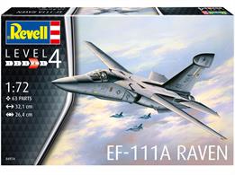 Revell 04974 1/72nd EF-111A Raven Bomber Aircraft KitNumber of Parts   Length mm   Wingspan mm   Height mm